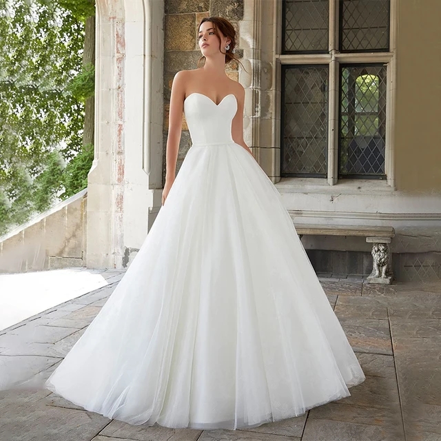 Mordern Sweetheart Neckline Wedding Dresses Sleeveless Bridal Gown For Elegant Women Custom Vestidos De Novia