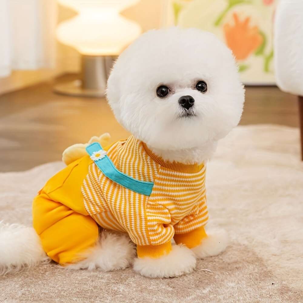dogs cats autumn and winter warm threedimensional chicken traction four corner suspenders dog plus fleece pet comfortable soft classic cute teddy clot