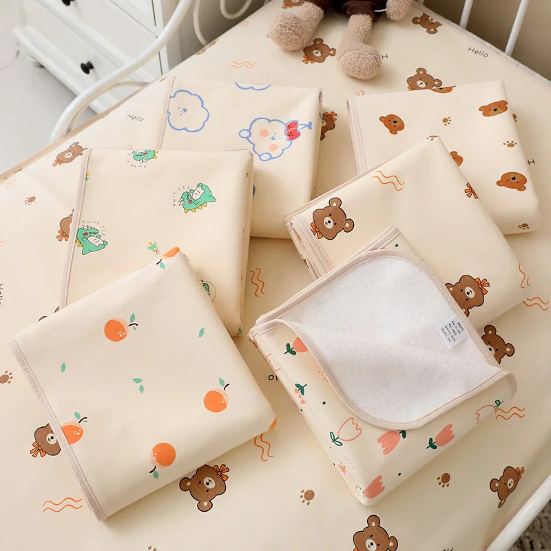 Reusable Baby Changing Mat Cover Waterproof Mattress Bed Sheets for borns Portable Diaper and Play 240313