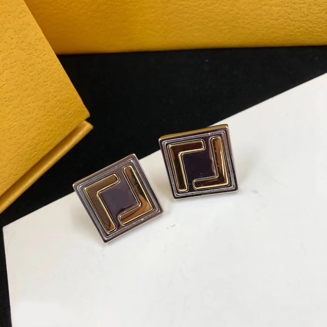 Stainless steel square mechanical stud earrings minimalist designer earrings for women party gifts designer jewelry free postage.