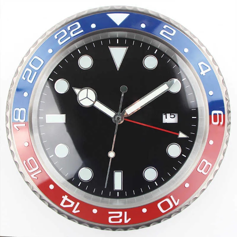 Cloc Super Silent Metal Modern Design Large Wall Watch Home Stainless Steel Luminous Clock The Date Will Work P230328
