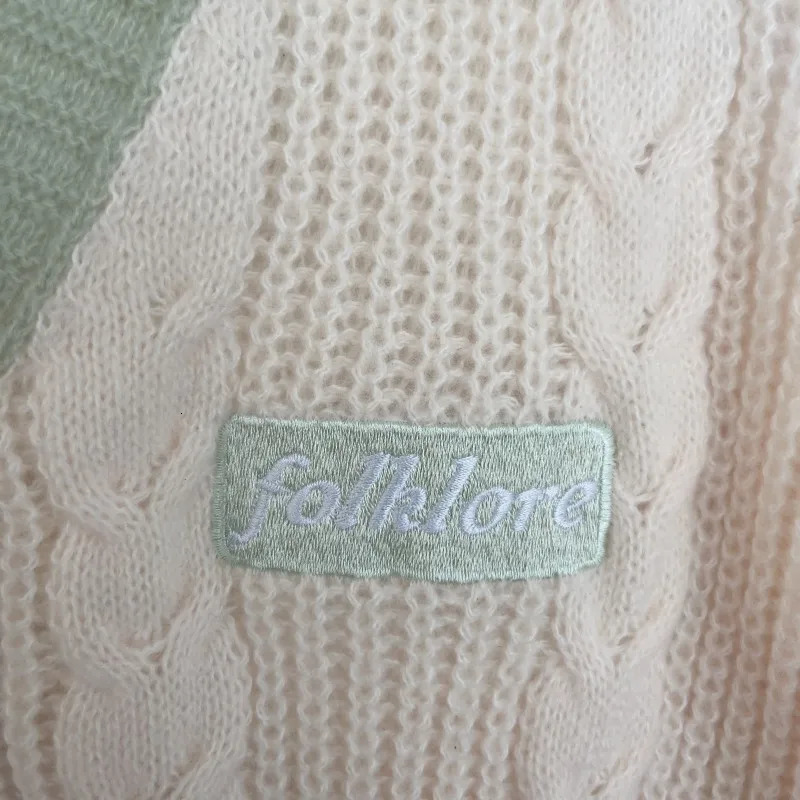 Flower Embroidered Cardigan for Woman 2024 Autumn Winter Knitted Sweater Female Vneck Floral Lantern Sleeve Cardigans Coats 240311