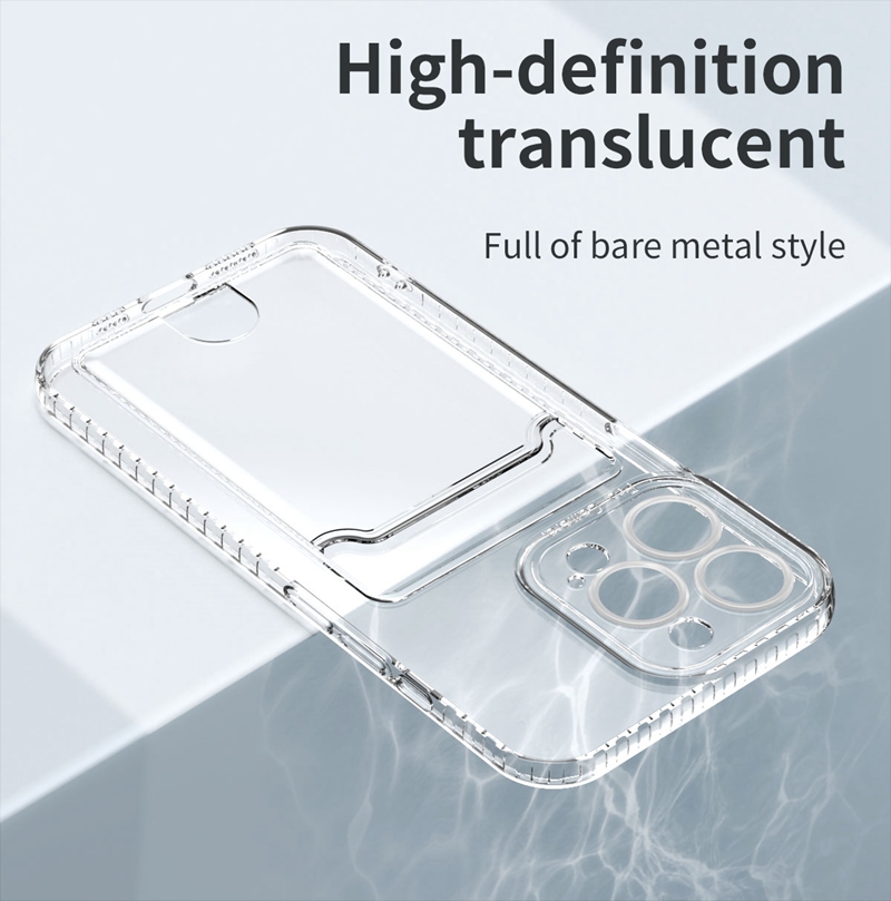 S25 FE Card Pocket Soft TPU Cases For Samsung S25 Edge S24 FE A17 A36 A56 A25 A06 A16 S23 Ultra Plus A55 A35 A25 A15 A05 Clear ID Card Slot Airbag Ant