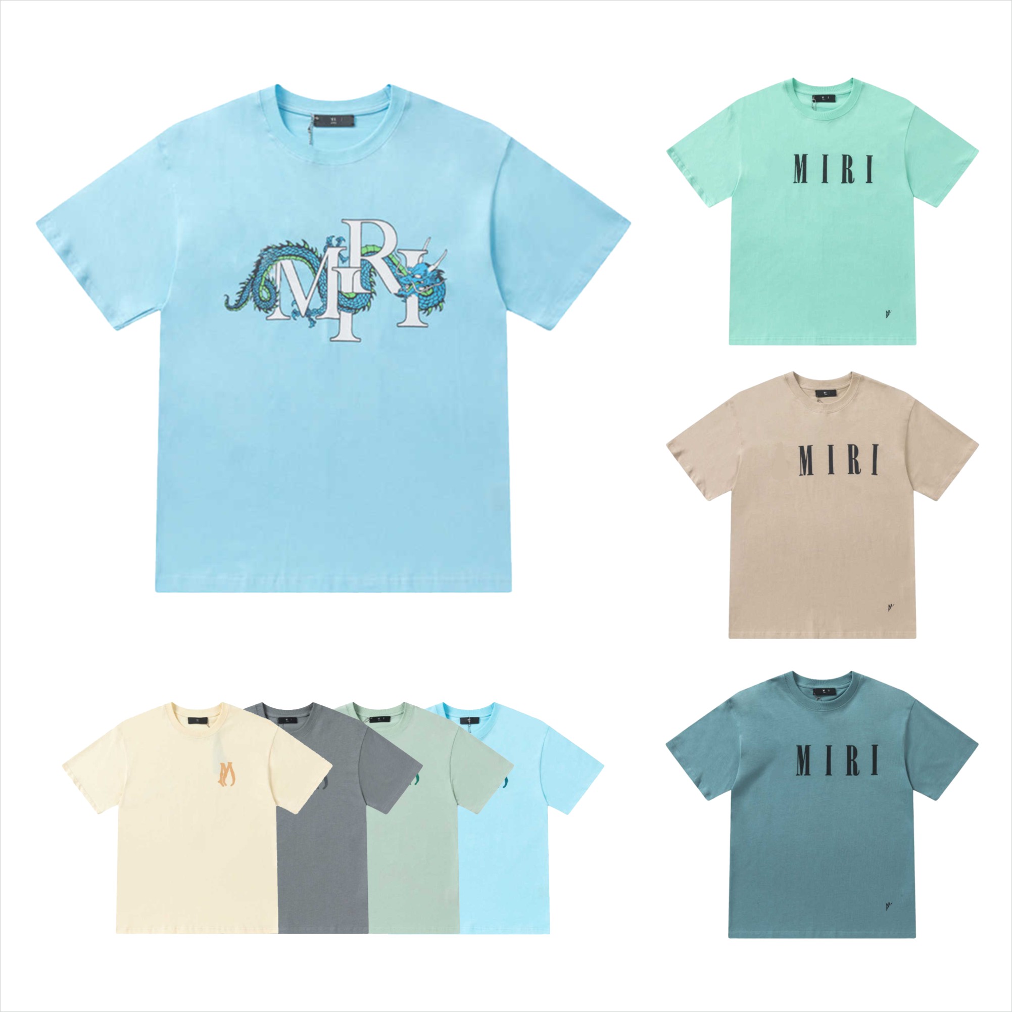 New designer t shirt with dragon pattern letter print mens t shirt high-quality light color tshirt casual short t-shirt hip-hop street clothing t-shirt yyg