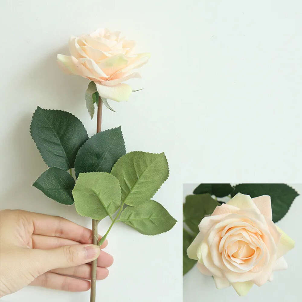 Decor Latex ral 7Pcs/Lot Silk Artificial Real Touch Rose Wedding Bouquet Home Party Design wers