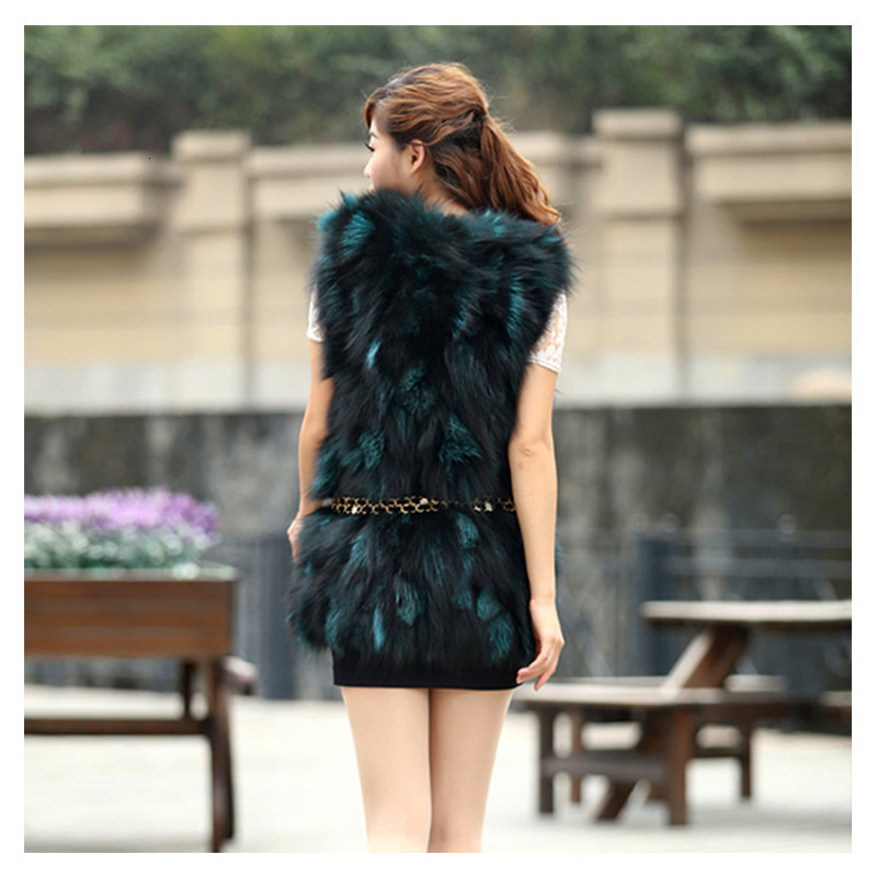 2020 new Korean fur fox fur vest silver fox middle eldest daughters Vest coat 231129Z