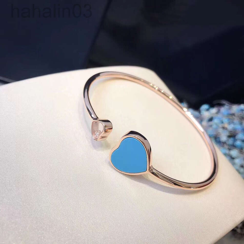 Gemstone Flower Bracelet Elegant Womens Open Heart Bangle with Simulated Diamonds and 18K Rose Gold Plated Finish Lightweight for Daily Use Z250910