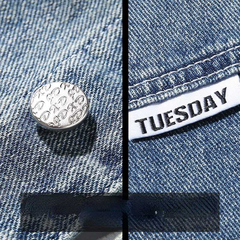Mens Jeans Jacket Splicing Geometric Patterns Denim Jackets Autumn Fashion Japanese Loose Square Collar Casual Jacket 240319
