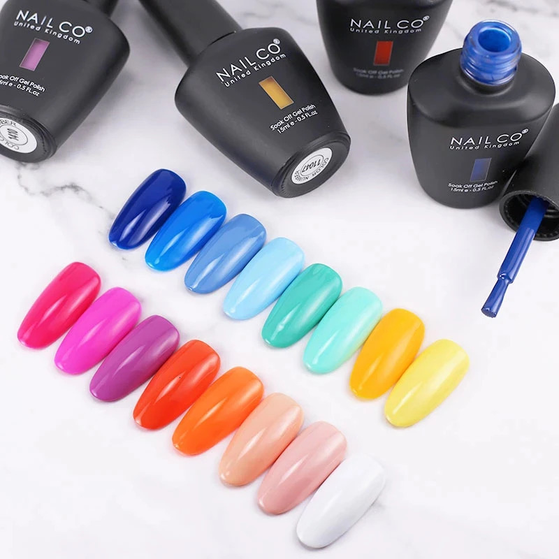 NAILCO 12pcs/Set Gel Nail Polish 15ml LED Gellak Soak Off UV Gel Varnish Red Color Glitter Nail Gel Polish DIY Nail Art Lacquer 240321