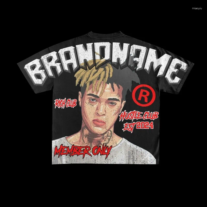 Men's T Shirts Hip Hop Shirt Women Clothing Harajuku Oversized Gothic Streetwear Fashion Men Punk Casual Cotton Loose Tee
