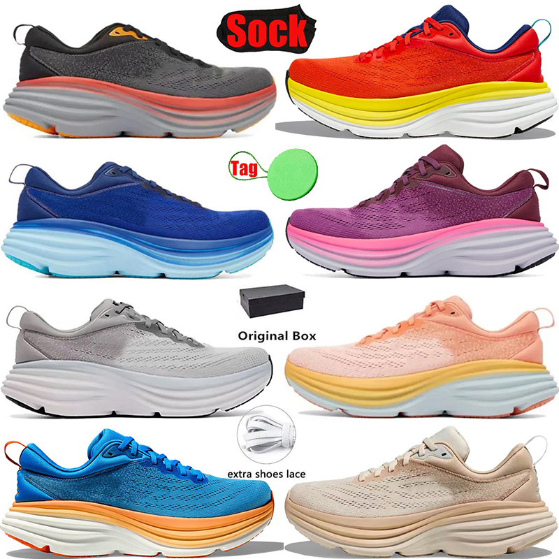 2025 Running Shoes clifton 9 bondi 8 Womens Mens Mesh Tennis Shoe White Black Yellow Orange Blue Cloud Jogging Sneakers Runners Trainers 36-45