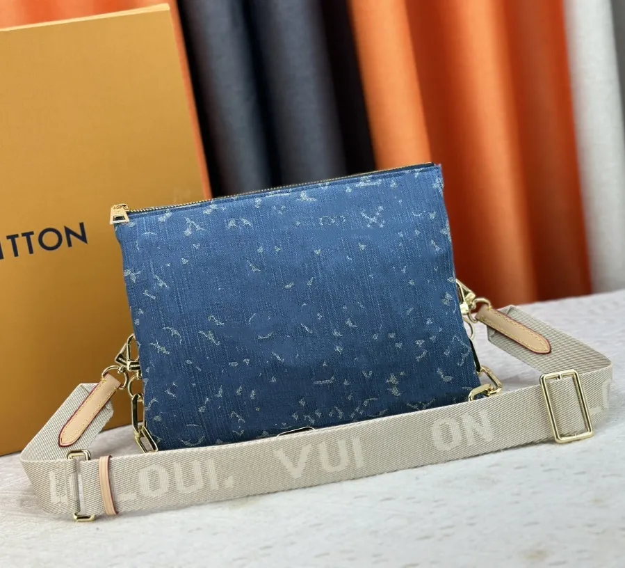 Designer womens bag Crossbody handbag high quality shoulder strap chain bag Blue denim bags s3