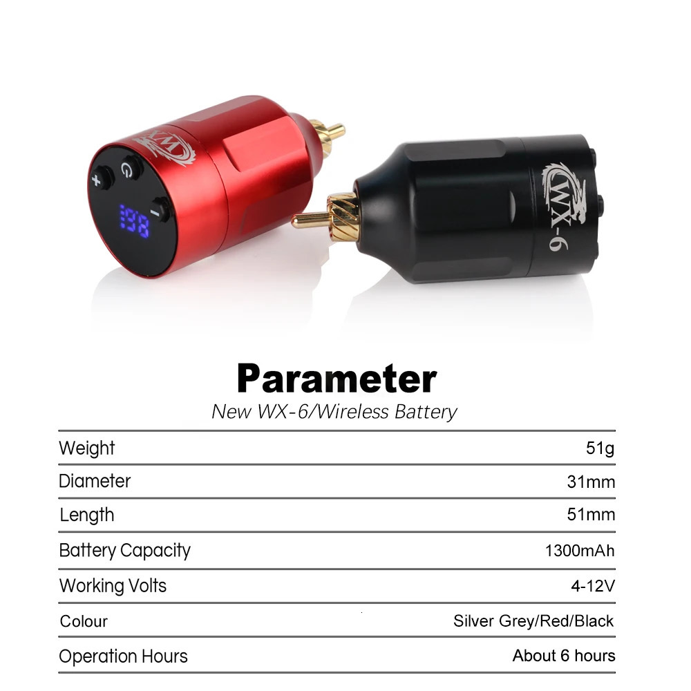 Professional Tattoo Machine Kit Complete RCA Interface Rotary Pen Set Wireless Power Supply Permanent Makeup Tool 240322