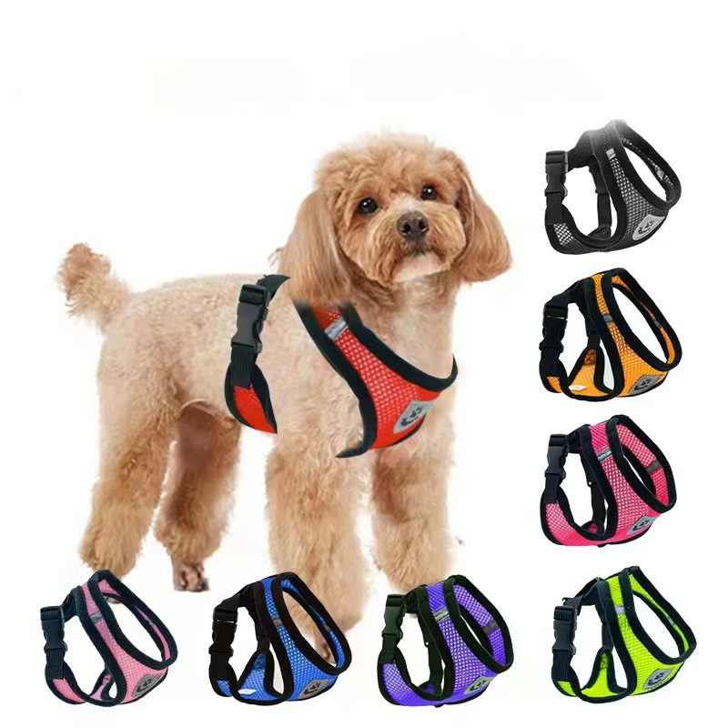 Dog Harness Leash Set for Small Dogs Adjustable Puppy Cat Harness Vest French Bulldog Chihuahua Pug Outdoor Walking Lead Leash