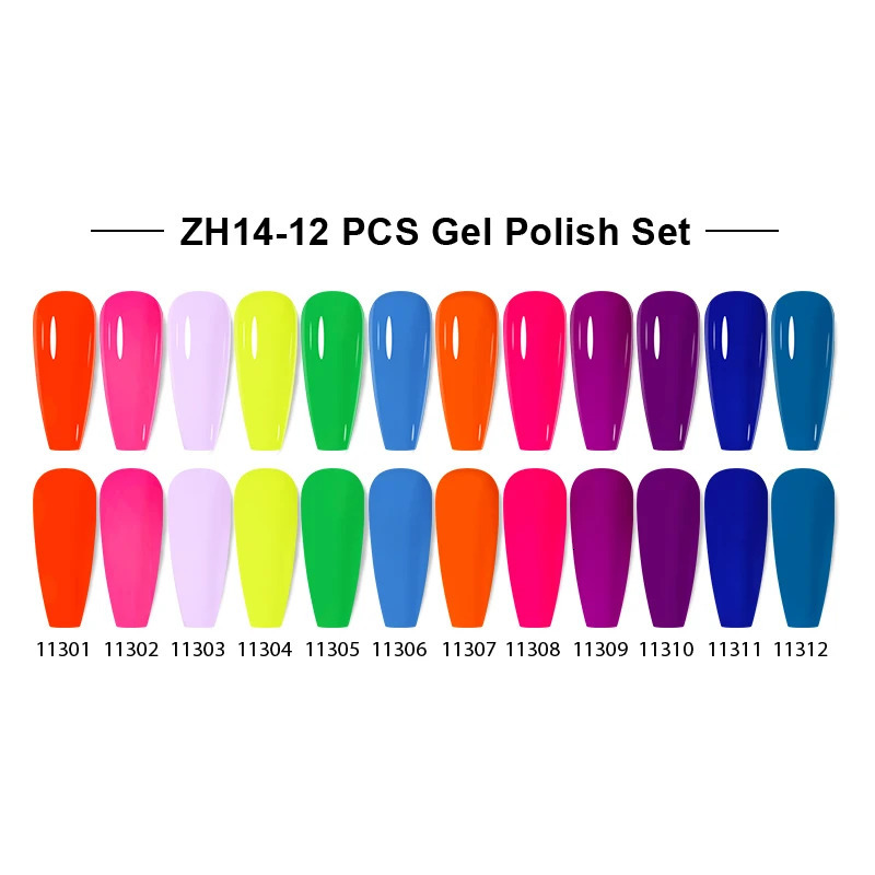 NAILCO 12pcs/Set Gel Nail Polish 15ml LED Gellak Soak Off UV Gel Varnish Red Color Glitter Nail Gel Polish DIY Nail Art Lacquer 240321