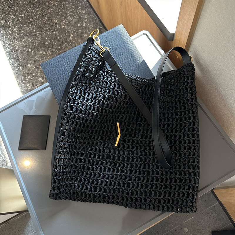 Designers Womens Shopping Large Capacity Crochet Tote Designer Women Shoulder Bags Handbag Grass Woven Hollow Bag Gold Hardware Letter Accessories Fre