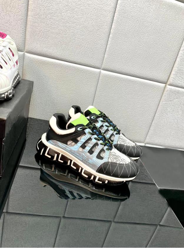 Designer Trigreca Sneaker fashion Men Women Casual Shoes leather Nylon Mesh Platform Sneakers Size 35-45