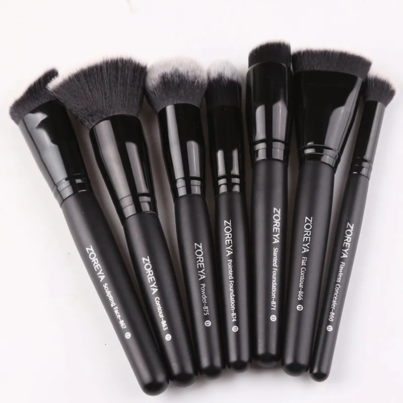 ZOREYA Black Makeup Brushes Set Eye Face Cosmetic Foundation Powder Blush Eyeshadow Kabuki Blending Make up Brush Beauty Tool 240315