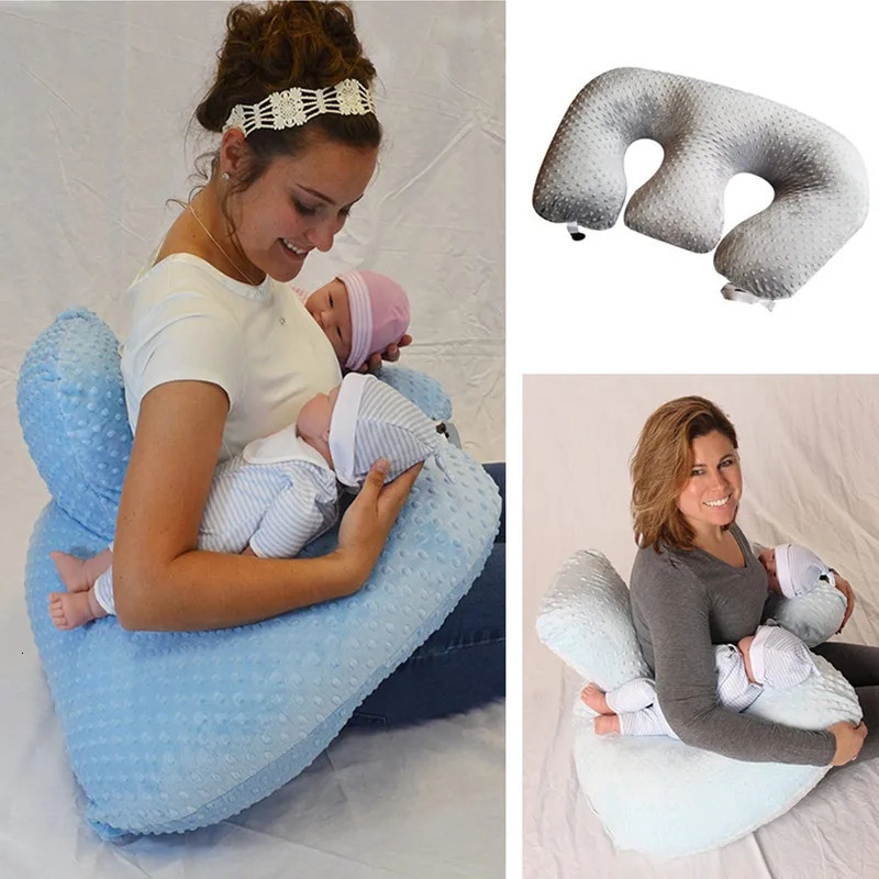 Baby Twin Pillow Nursing Breastfeeding Pillow Anti-spitting Feeding Cushions Baby Nest 240321