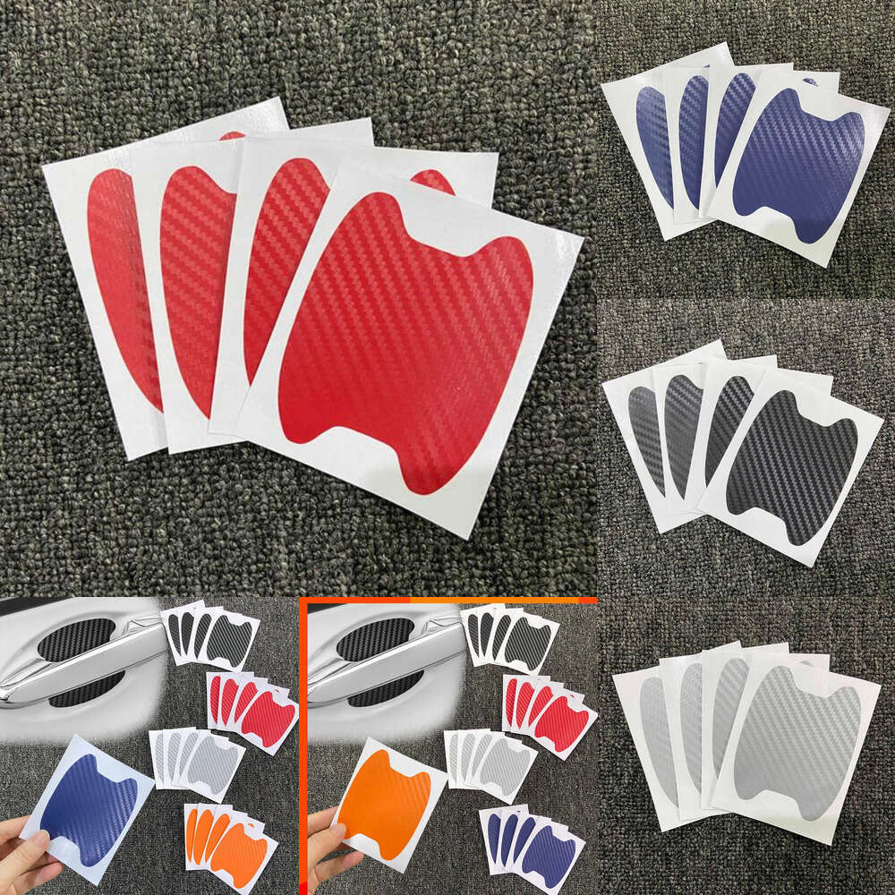 2025 new Upgrade 4PCS/SET Door Stickers Carbon Fiber Scratches Resisitant Cover Auto Handle Protection Film Styling Car Accessories Exterior