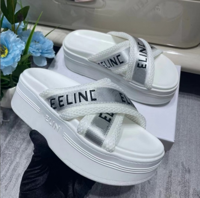 Luxury designer classic satin Women Thick bottom cross slippers women summer platform shoes fashion beach slippers Thick Sole sandals size 35-40