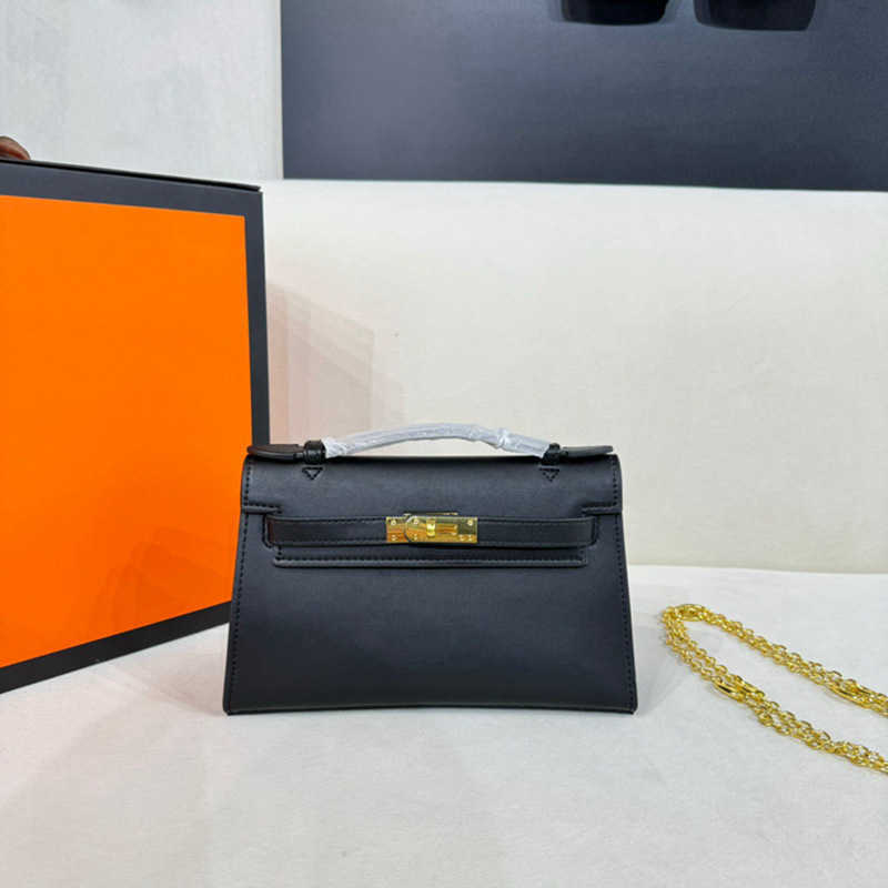 new second-generation Kelly mini EPSOM leather gold buckle single shoulder carrying crossbody Bags