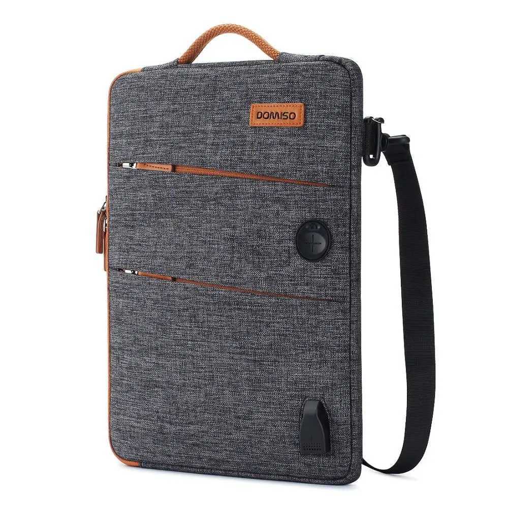 Laptop Cases Backpack DOMISO 11 13 14 15.6 17.3 Inch Waterproof Bag Polyester with USB Charging Port Headphone Hole Notebook Sleeve 24328