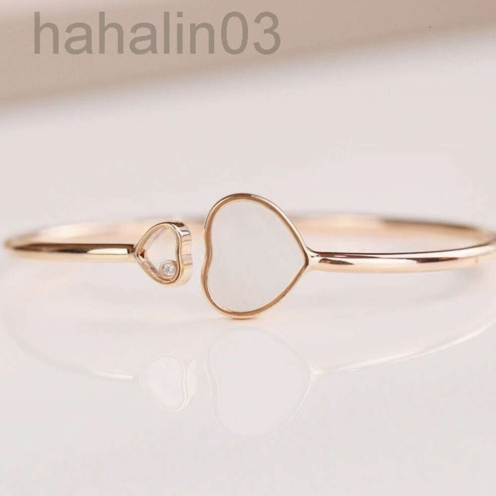 Gemstone Flower Bracelet Elegant Womens Open Heart Bangle with Simulated Diamonds and 18K Rose Gold Plated Finish Lightweight for Daily Use Z250910