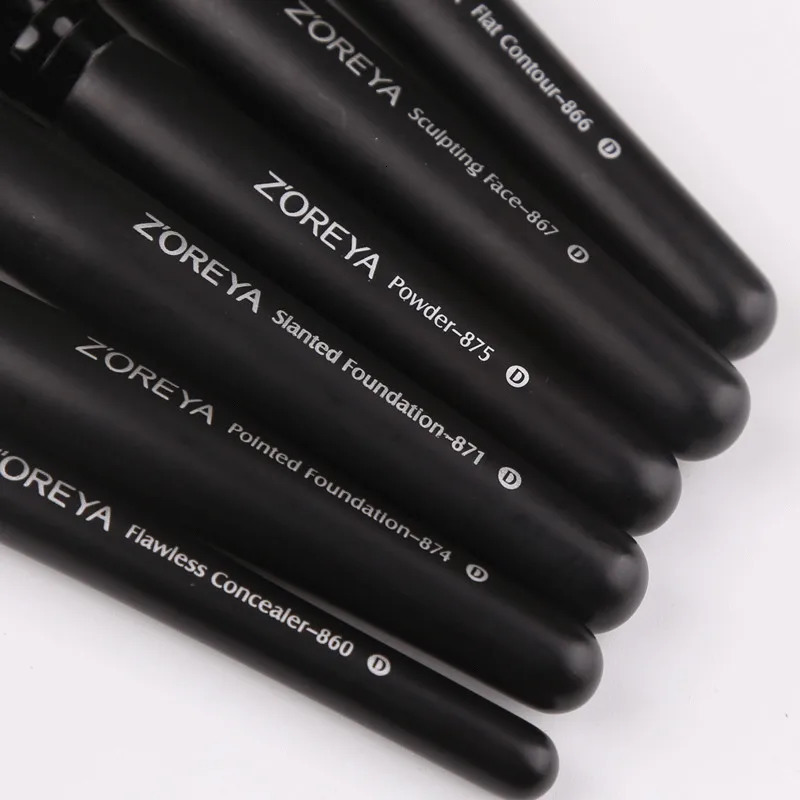 ZOREYA Black Makeup Brushes Set Eye Face Cosmetic Foundation Powder Blush Eyeshadow Kabuki Blending Make up Brush Beauty Tool 240315