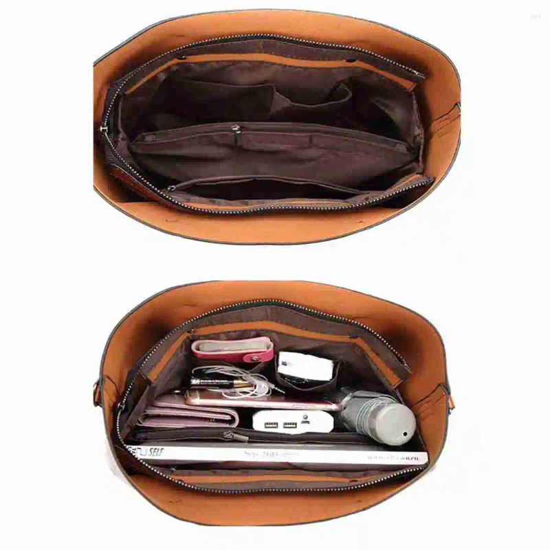 Shoulder Bags Women Handbags Tote For Large PU Leather Top Handle Satchel Messenger Bag Handbag Brown e100