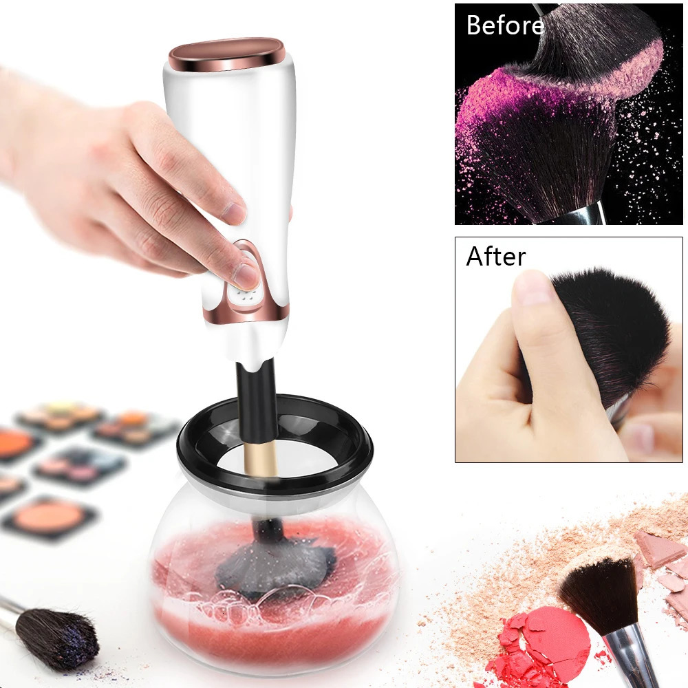 Makeup Brush Cleaner and Dryer Automatic Clean Make Up Brushes Washing Machine 10 Seconds Silicone Make Up Brush Cleaning Tool 240315