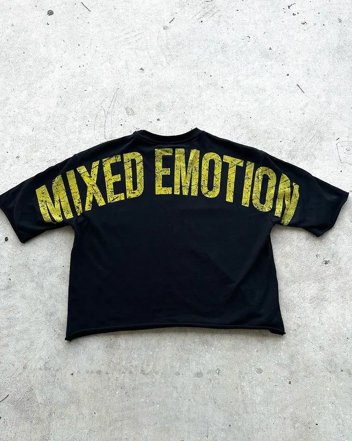 oversized graphic t shirts men retro y2k top Harajuku punk t shirt loose hip hop letter print short sleeve streetwear 240321