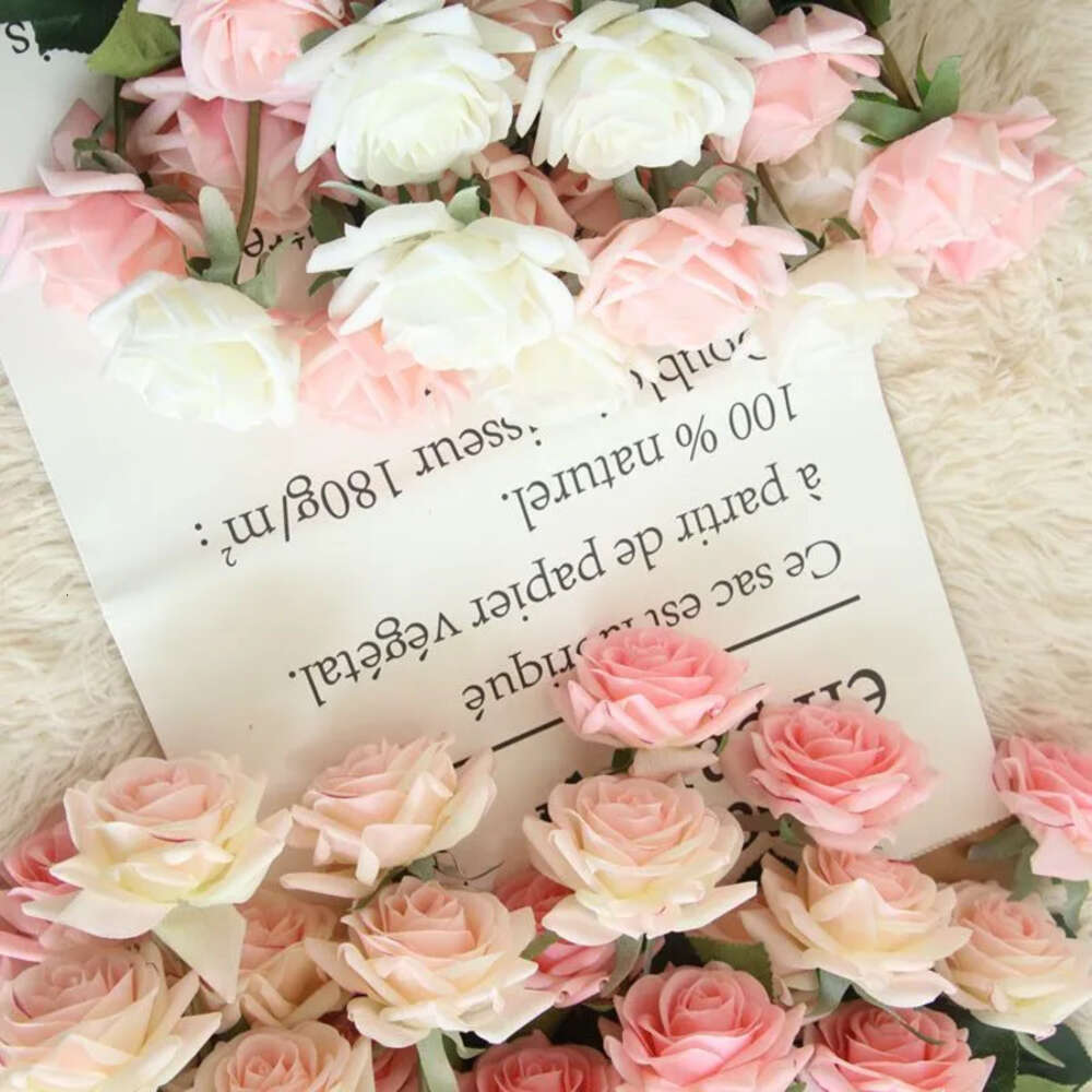 Decor Latex ral 7Pcs/Lot Silk Artificial Real Touch Rose Wedding Bouquet Home Party Design wers