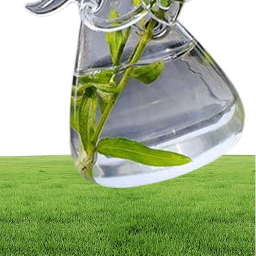 Vases Clear Angel Shape Glass Hanging Vase Terrarium Hydroponic Pot Table Decor Lower Home Decoration Accessories Modern8174698