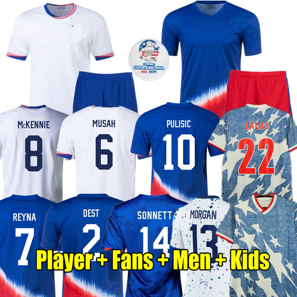 PULISIC United states 24 25 Soccer Jerseys 2023 2024 McKENNIE REYNA WEAH SWANSON USAs MORGAN RAPINOE 1994 Men woman kids kit Football Shirt S 0f