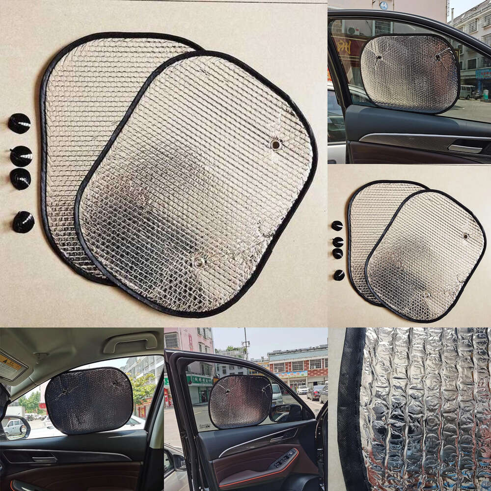 2025 new Upgrade 1pair UV Visor Car Window Glass Sun Shield Summer Sunscreen Heat Insulation Sunshade Pad Side Aluminum Film Curtain Double