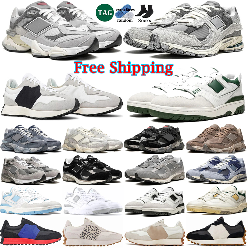 Free Shipping 9060 2002r 550 327 Designer Shoes men woman Running Shoes Sea Sallt Quartz Grey Triple Black White Green Greysport trainer Outdoor Sneakers size 36-45