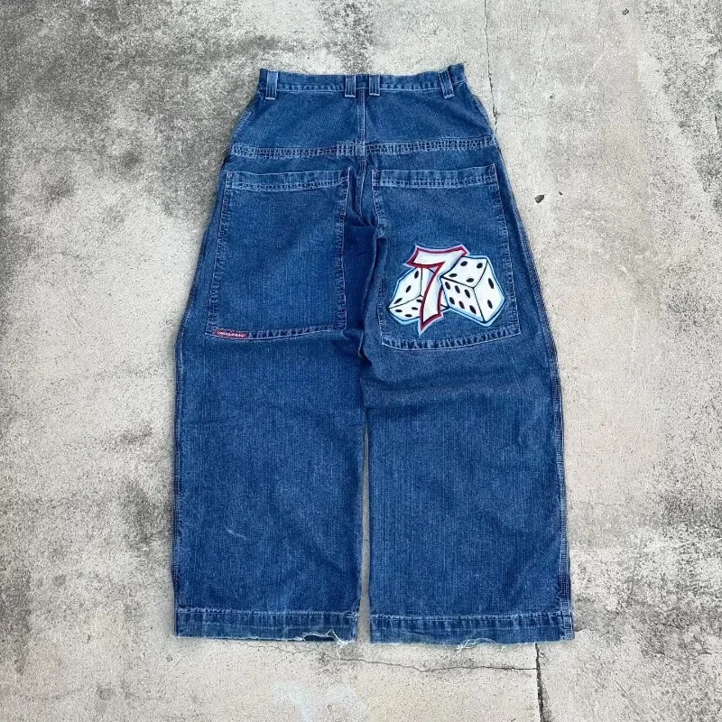 JNCO Y2K Baggy Jeans men Harajuku vintage Goth Embroidered high quality jeans Hip Hop streetwear women Casual wide leg y240311