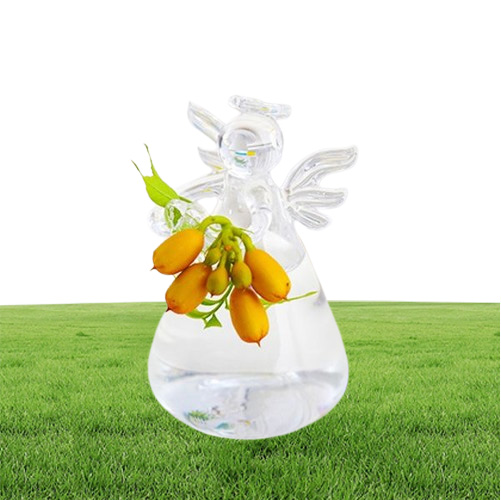 Vases Clear Angel Shape Glass Hanging Vase Terrarium Hydroponic Pot Table Decor Lower Home Decoration Accessories Modern8174698