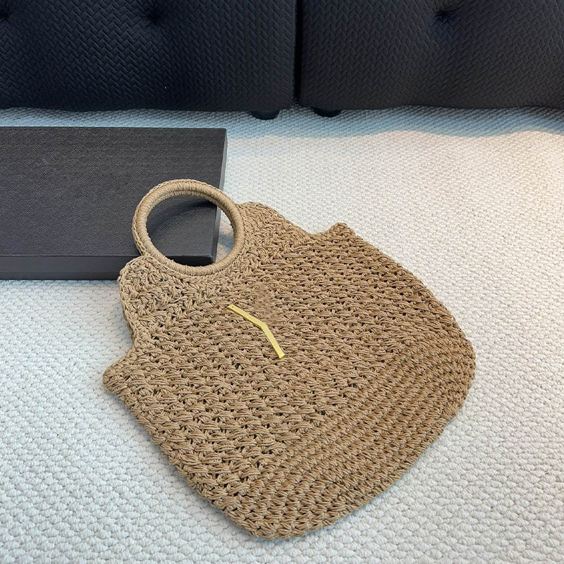 Designers Womens Shopping Large Capacity Crochet Tote Designer Women Shoulder Bags Handbag Grass Woven Hollow Bag Gold Hardware Letter Accessories Fre
