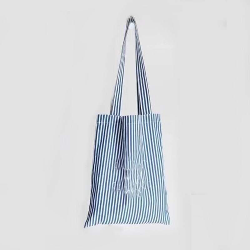Fashion blue and white striped bags large capacity shopping bag home storage popular items exquisite gifts