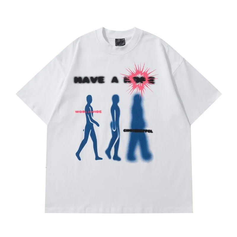 Oversize Y2k Clothes Men Funny Cotton T Shirts Vintage O Neck Harajuku Gothic Fashion Portrait Pattern Short Sleeve Streetwear 240321