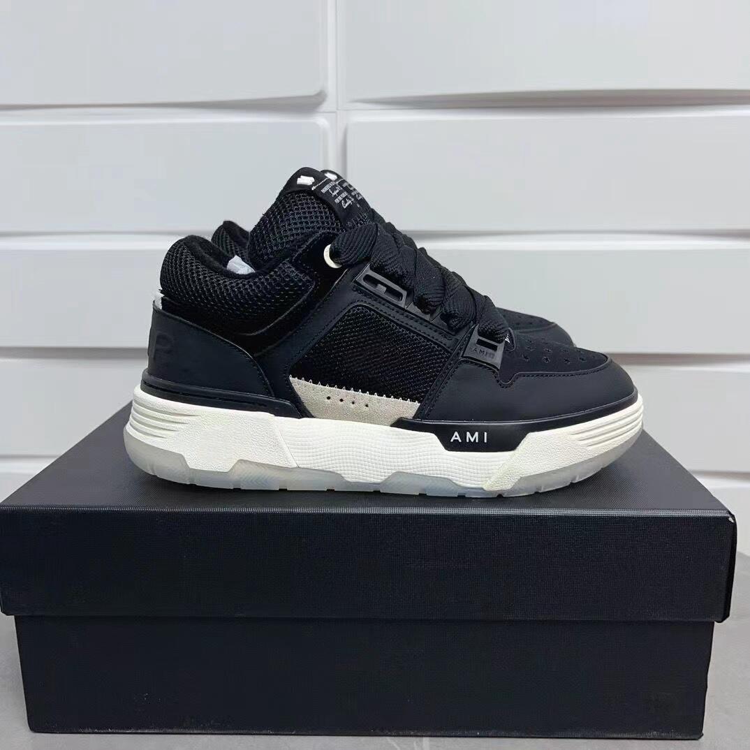 Mens Casual Dress Fashion platform shoe top low amirir shoe bone Designer track Shoes Womens pink foam runner shoes golf Platform Trainers Outdoor Sneakers with box