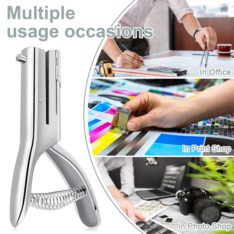 Clamp Long Distanc Metal 6MM Circle Hole Punch Heavy Duty Paper Cutter Round Single Plier Puncher