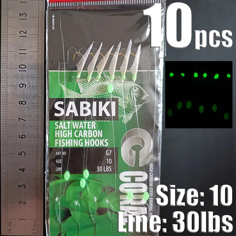 Lunker Sabiki lure flasher rig hook soft bait luminous eel glow dark mackerel fishing snapper mulloway flathead mullet shark 240321