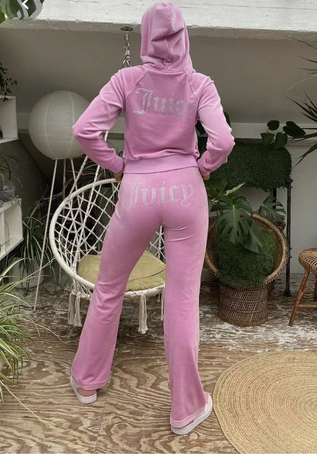 Juicy Tracksuit Fashion Set Women Juicy Designer Clothes Tracksuit Women Sporting Red Suits Slim Casual Velvet Women Set Track Suit Couture Sweatsuits ki 44