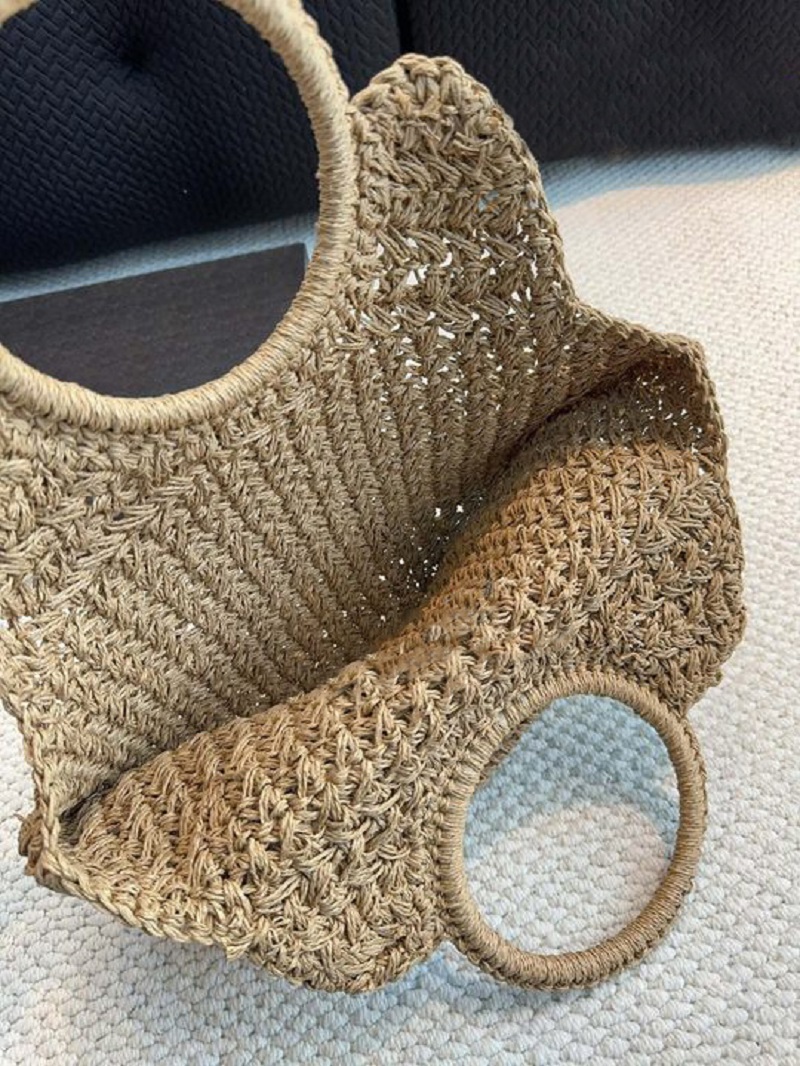 Designers Womens Shopping Large Capacity Crochet Tote Designer Women Shoulder Bags Handbag Grass Woven Hollow Bag Gold Hardware Letter Accessories Fre
