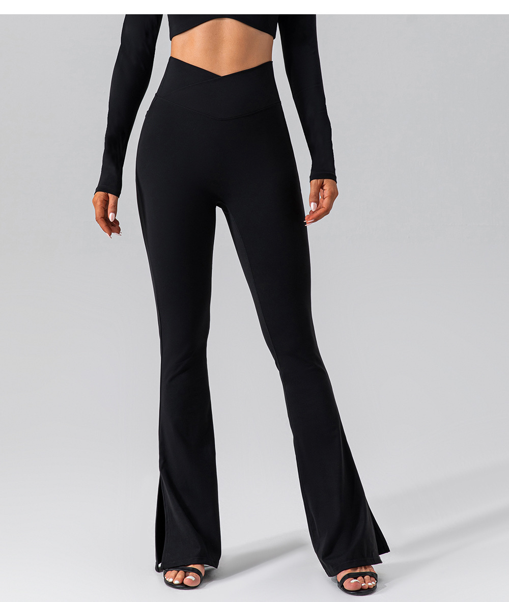 A158 Womens Flared Lady Sports Yoga Pants Exercise Fiess Wear Girls Running Leggings Gym Slim Fit Body Pant