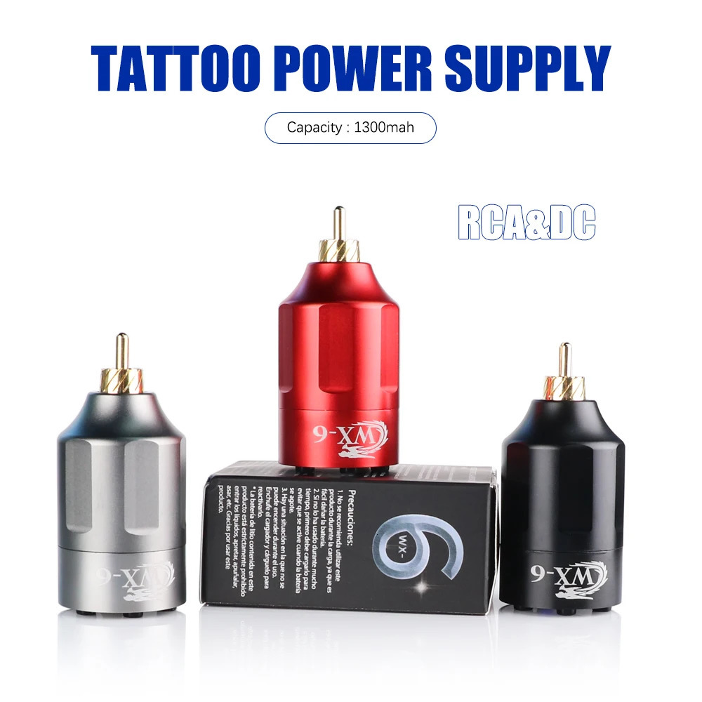 Professional Tattoo Machine Kit Complete RCA Interface Rotary Pen Set Wireless Power Supply Permanent Makeup Tool 240322