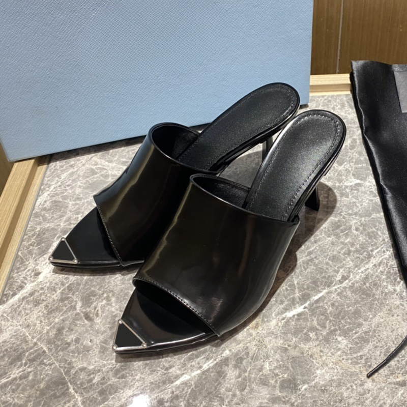 Designer High Heeled Sandal New Quality Leather Heels Sandals Womens Luxury Designer Dress Shoes 7.5cm heel